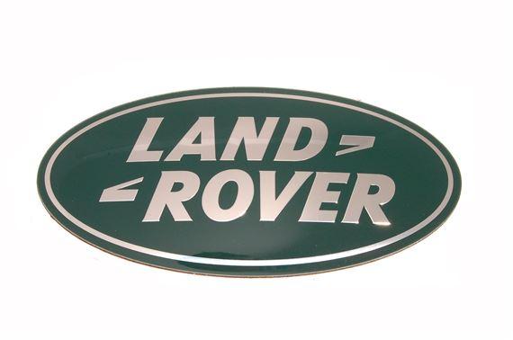 Original Land Rover emblem, silver-green, front grille D4