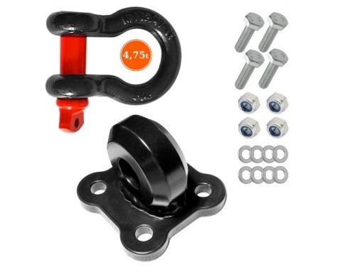 MP Tow hook black for steel bumper D3 &amp; D4