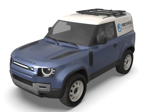 ProSpeed short Expedition roof rack Defender 90 (L663) without roof rails