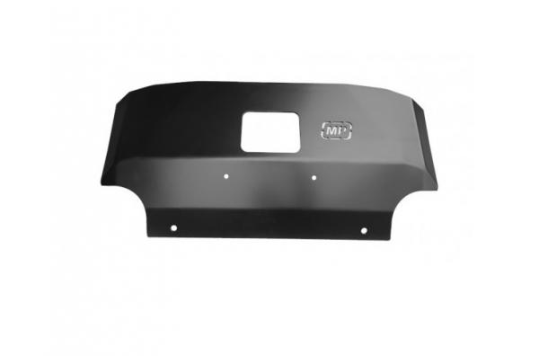 MP bumper cover for MP winch plate aluminum black New Defender 110